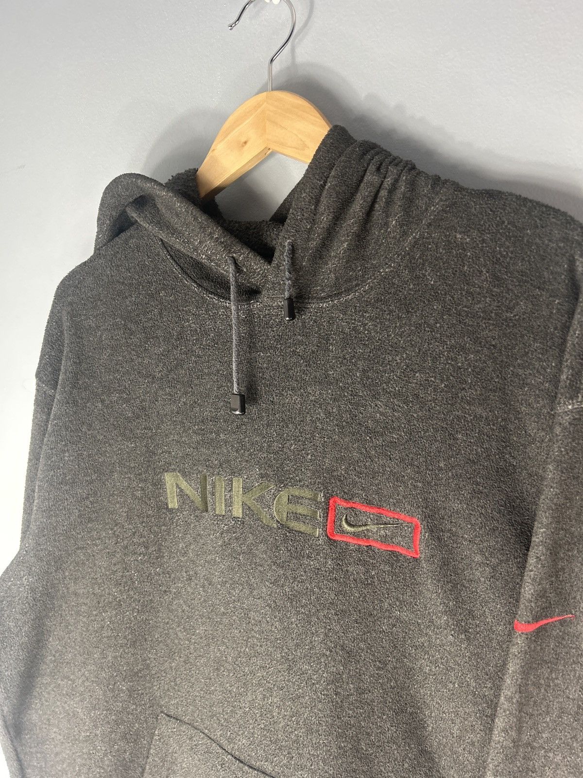 Nike Vintage 00s Nike Spell Out Fleece Pullover Hoodie Size US L / EU 52-54 / 3 - 2 Thumbnail