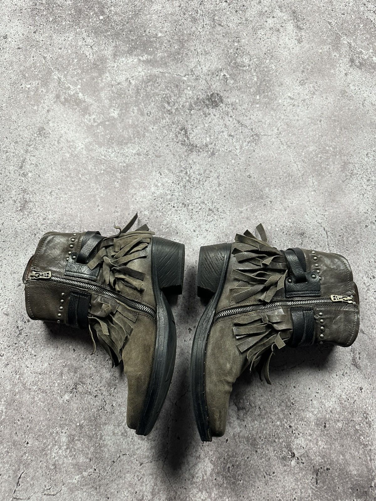 A.S.98 💀RARE💀 A.S 98 Vintage Leather Western Boots Avant Garde Size US 7 / EU 40 - 7 Thumbnail