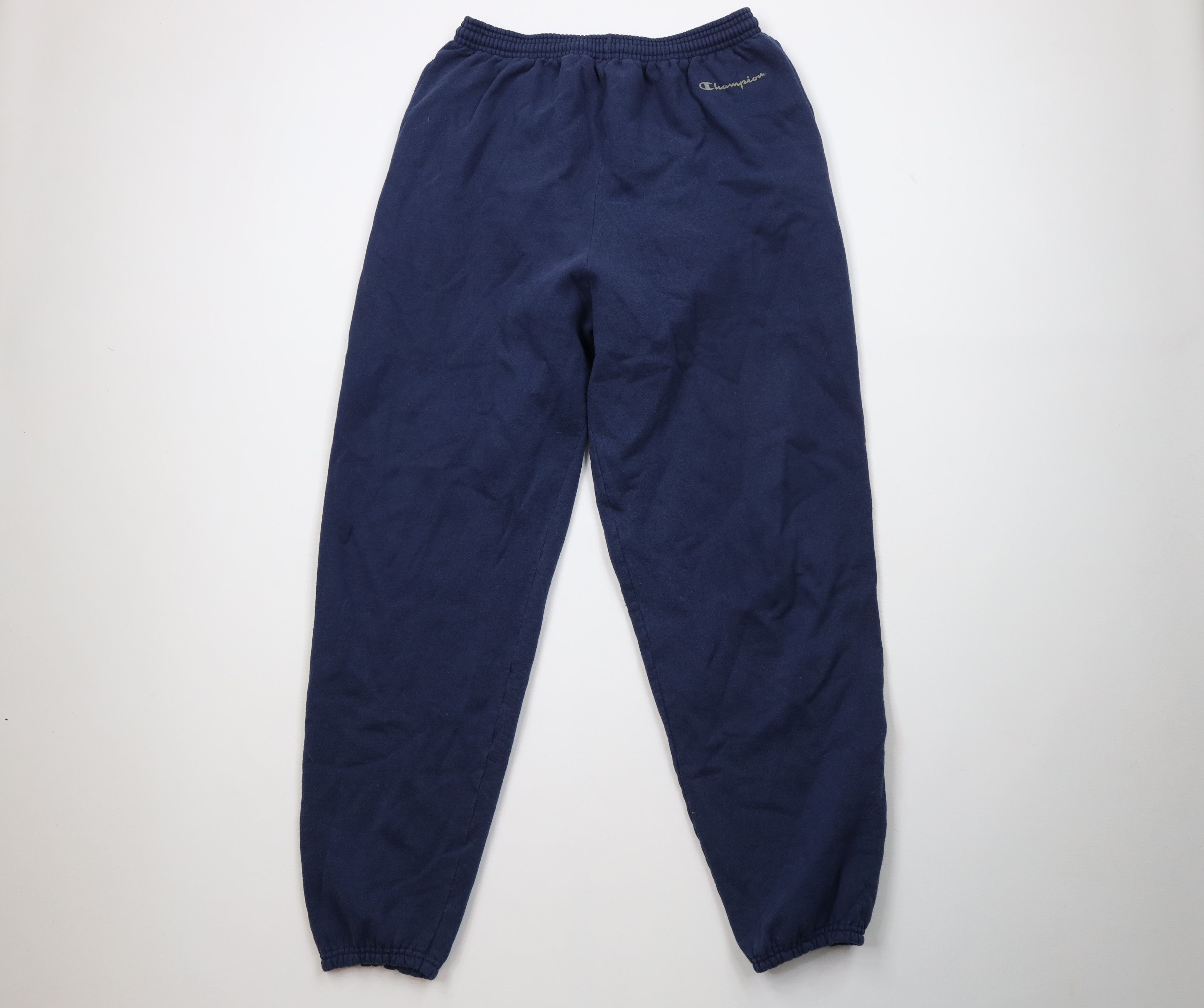 Champion Vintage 90s Champion Spell Out Sweatpants Joggers Pants Blue Size US 36 / EU 52 - 1 Thumbnail