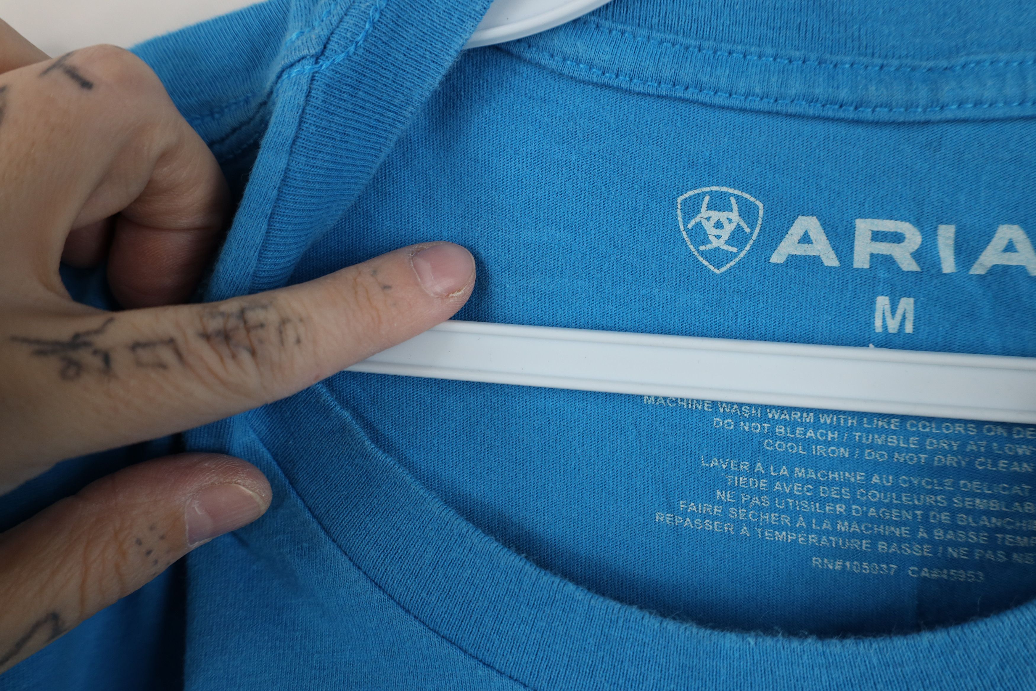 Ariat Ariat Distressed Spell Workwear Short Sleeve T-Shirt Blue Size US M / EU 48-50 / 2 - 9 Thumbnail