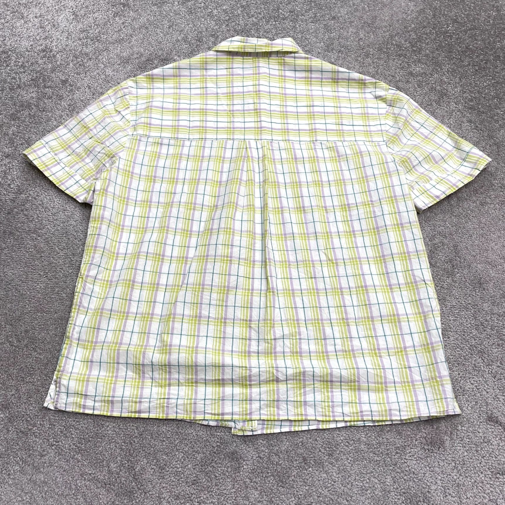 Anthropologie VINTAGE Anthropologie Women's XS Pastel Plaid Button-Down Shirt Casual Summer Spring Fall Oversized Size XS / US 0-2 / IT 36-38 - 2 Thumbnail