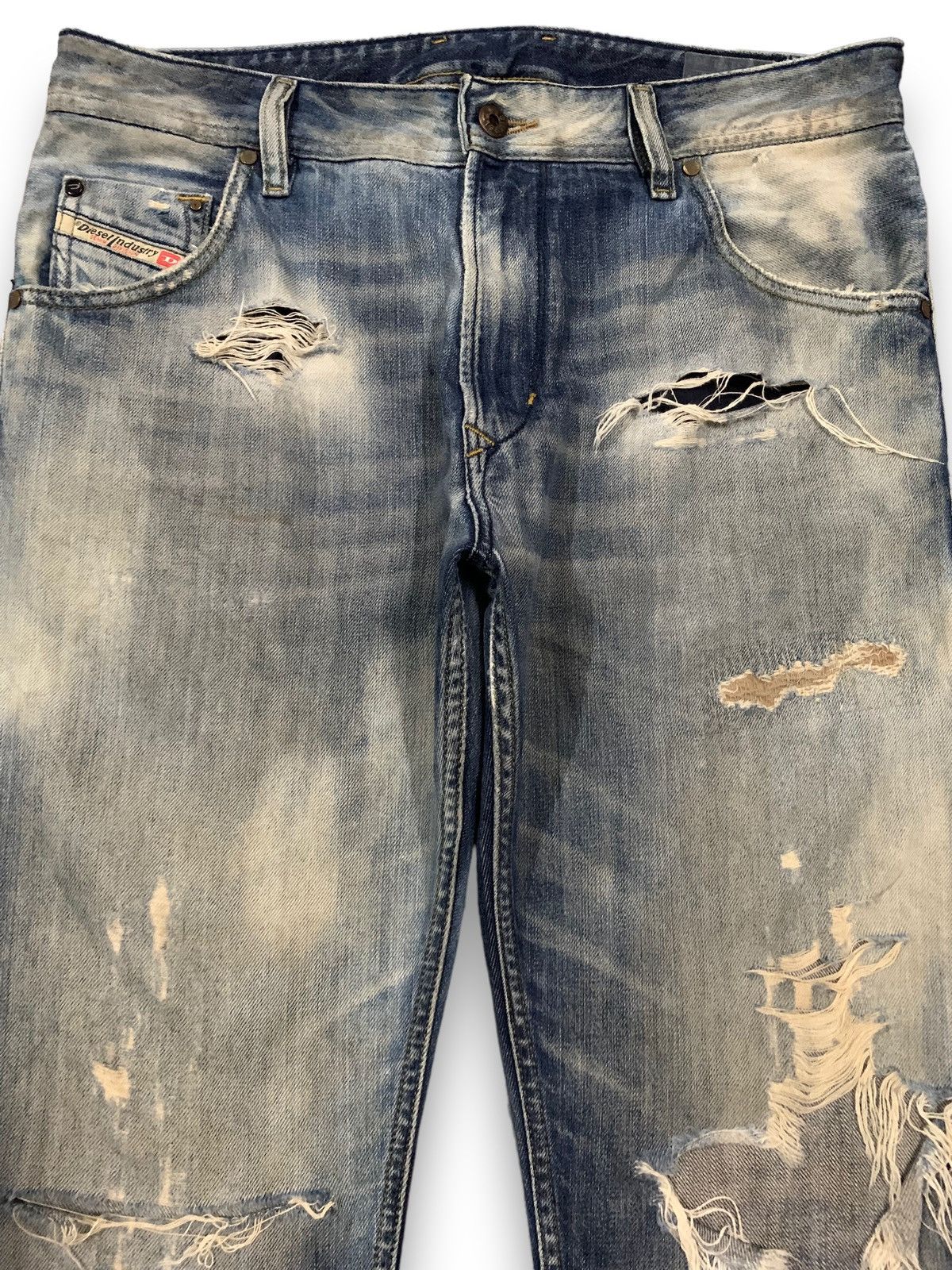 Diesel Diesel Industry Krayver Acid Wash Distressed Grunge Jeans Size US 32 / EU 48 - 3 Thumbnail