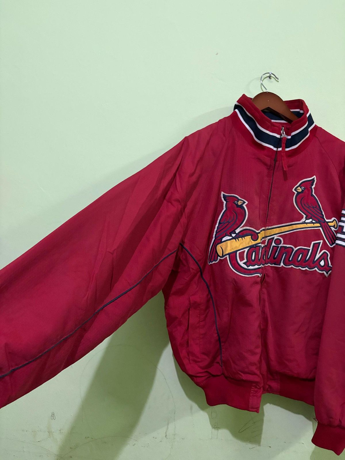 MLB × Majestic × Vintage VTG 90's St. Louis Cardinals Jacket Big Logo Design Size US M / EU 48-50 / 2 - 2 Thumbnail