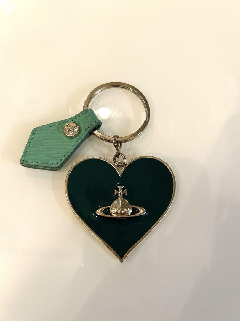 Vivienne Westwood Heart Orb Leather Keychain Size ONE SIZE - 1 Thumbnail