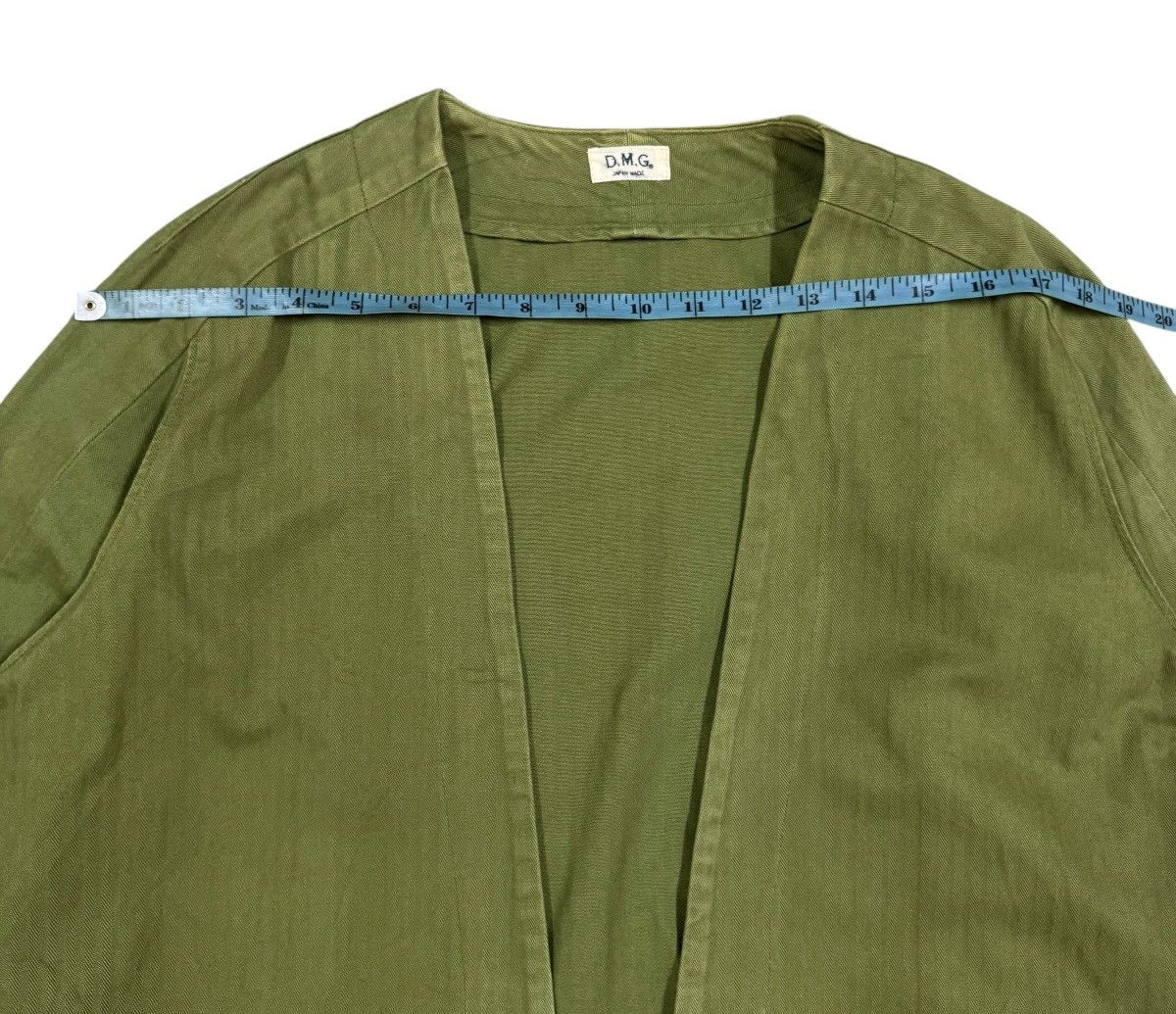 Toyo Enterprises Vtg🔥Domingo Hbt Kimono Cardigan Olive Green Military Style Size US M / EU 48-50 / 2 - 21 Thumbnail