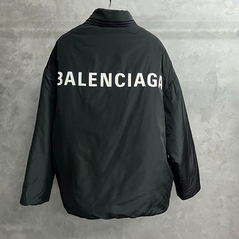 Balenciaga Balenciaga Classic Black Solid Graphic Print Suede Zip Up Size US M / EU 48-50 / 2 - 2 Thumbnail