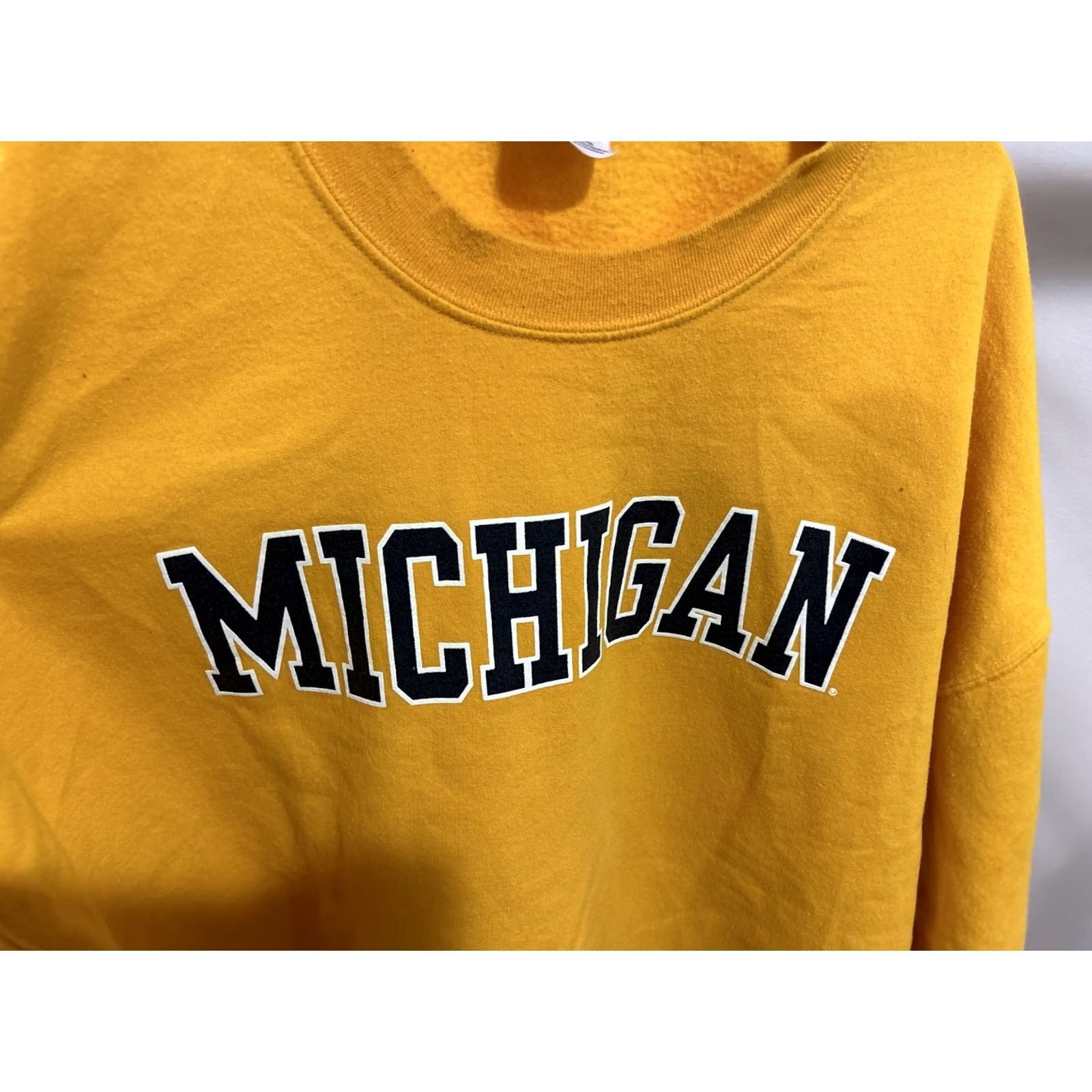 Gildan Gildan Pullover Mens 2XL Yellow Heavy Blend Men Michigan Crewneck Size US XXL / EU 58 / 5 - 2 Thumbnail