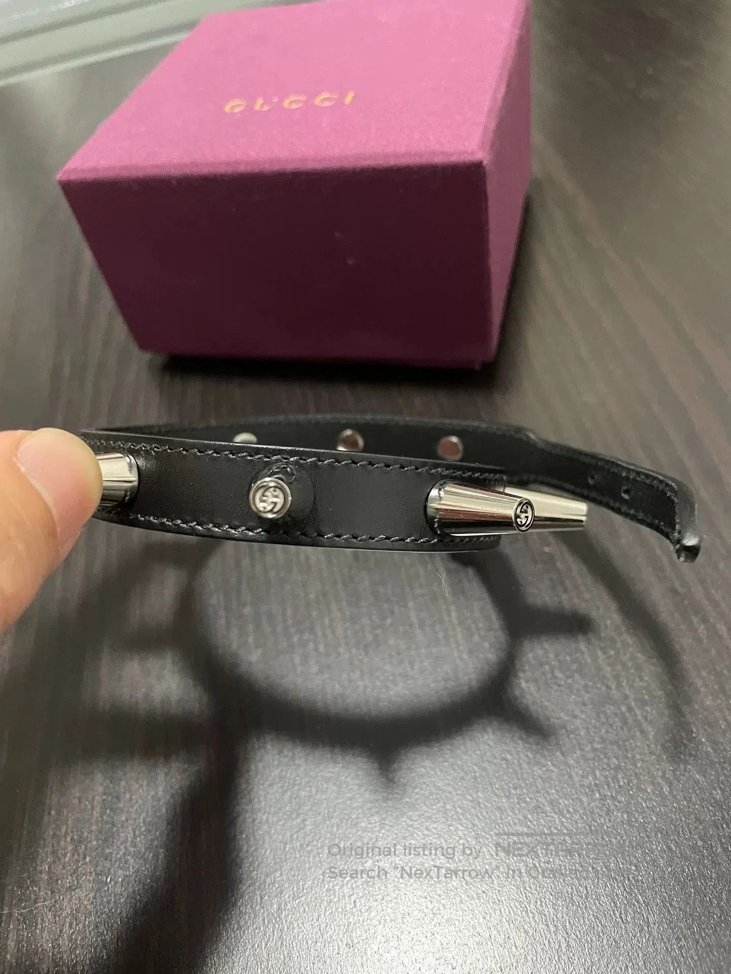 Gucci gucci studded leather choker with g logo. Size ONE SIZE - 4 Thumbnail