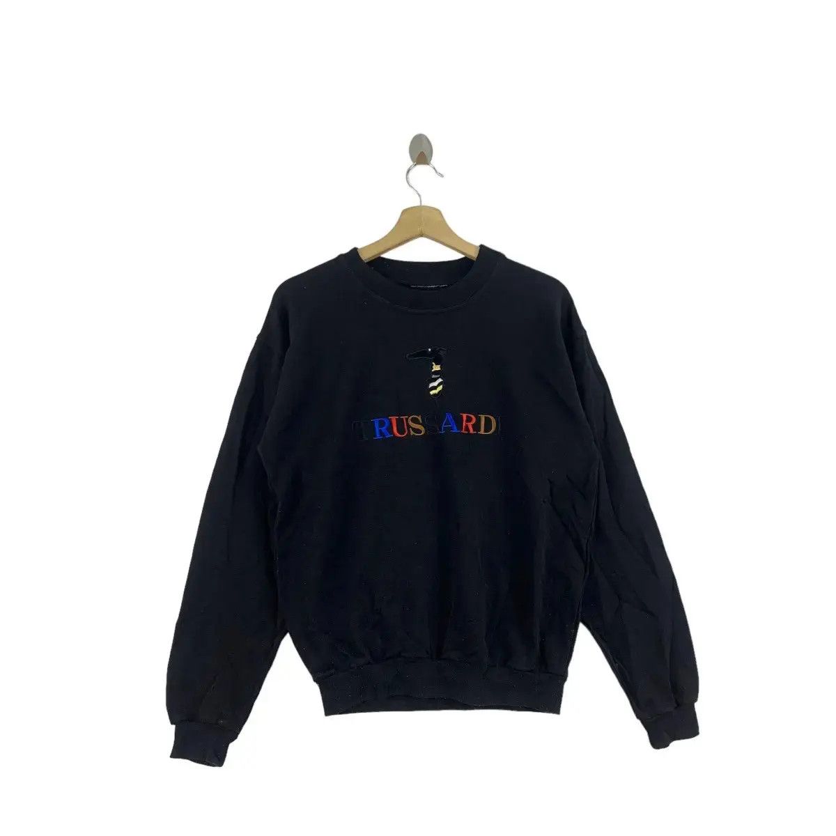 Trussardi Vintage 90’ TRUSSARDI Embroidered Logo Sweatshirt Size US L / EU 52-54 / 3 - 1 Thumbnail