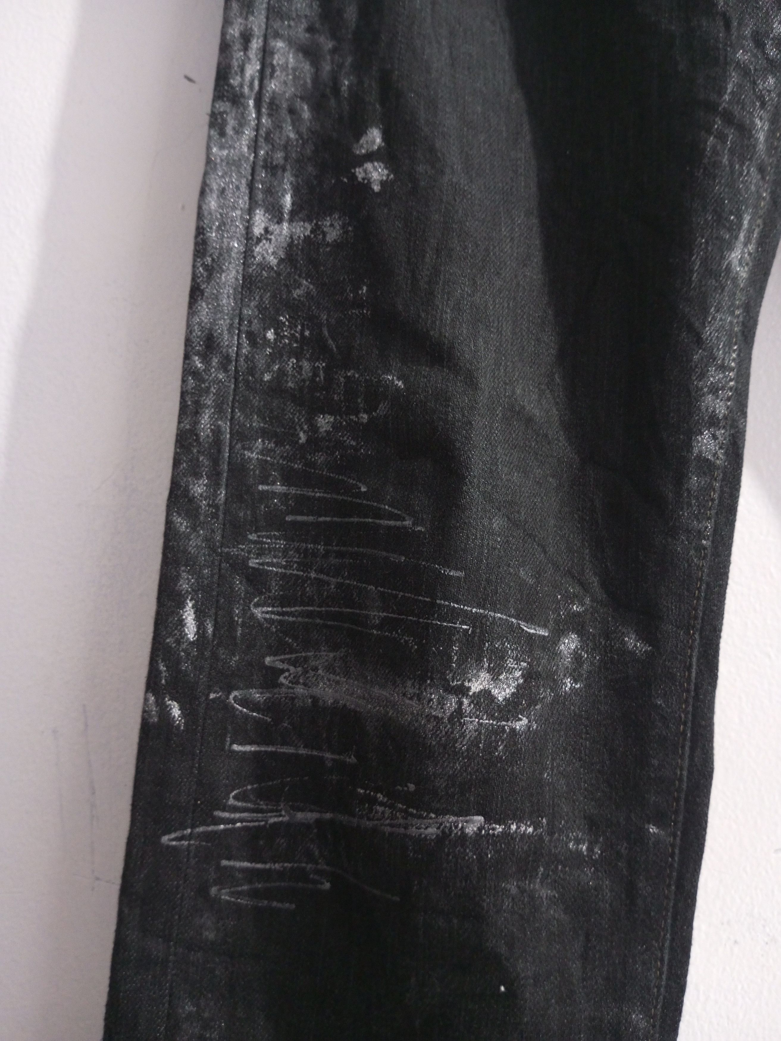 Uniqlo Vintage Uniqlo Painted glitter jeans Size US 31 - 16 Thumbnail