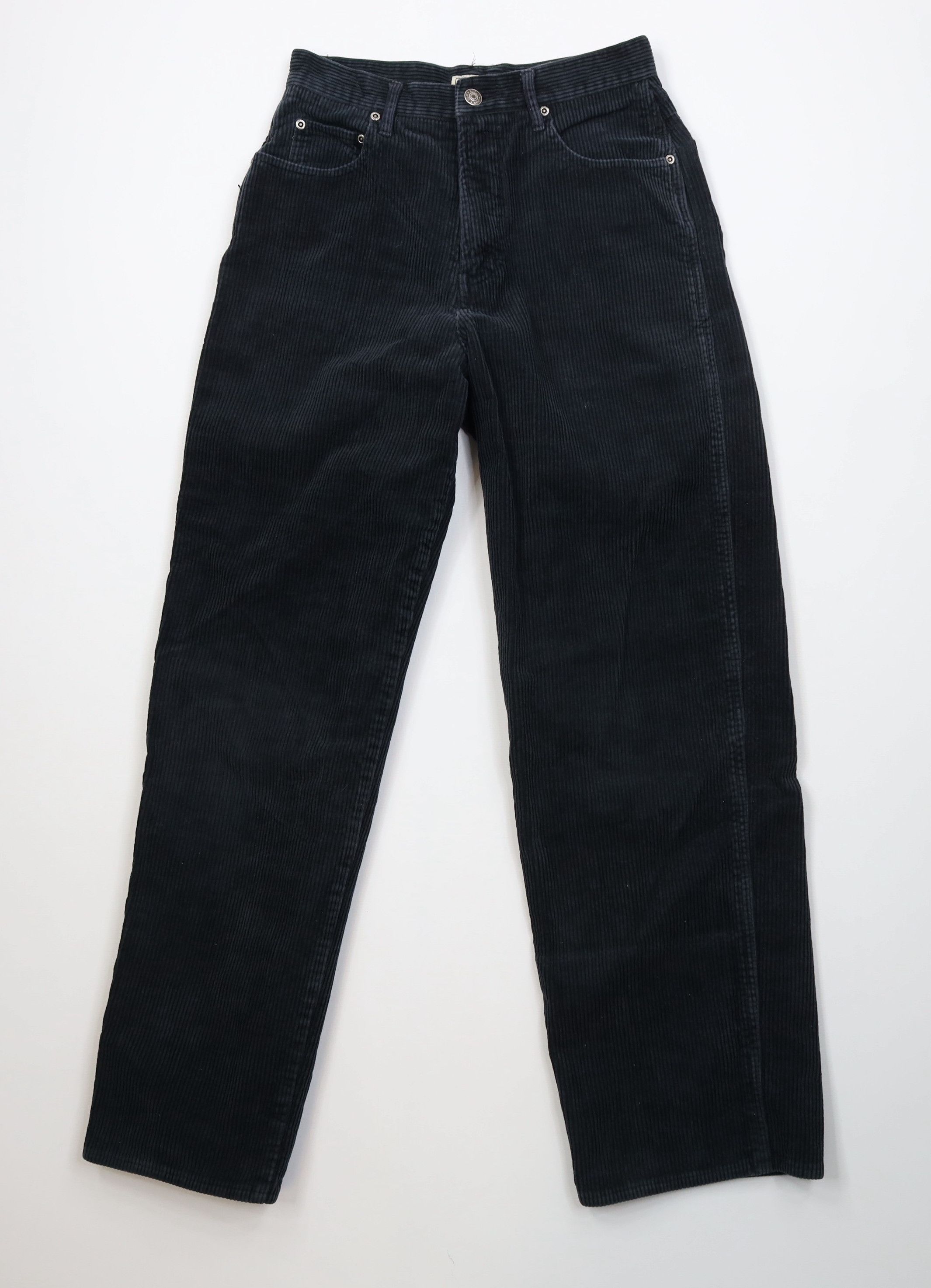 Vintage Vintage 90s Streetwear Wide Leg Corduroy Chino Pants Black Size 27" / US 4 / IT 40 - 1 Thumbnail