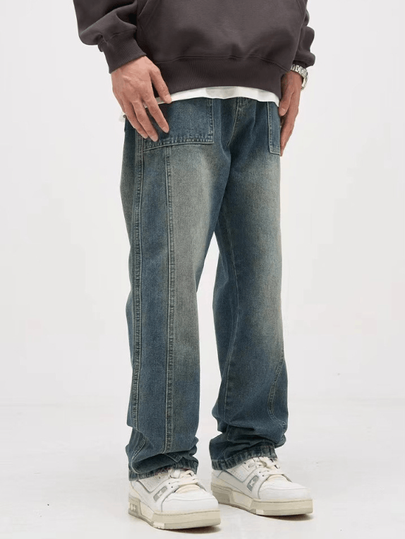 Japanese Brand × Jean American street retro washed distressed jeans Size US 32 / EU 48 - 3 Thumbnail