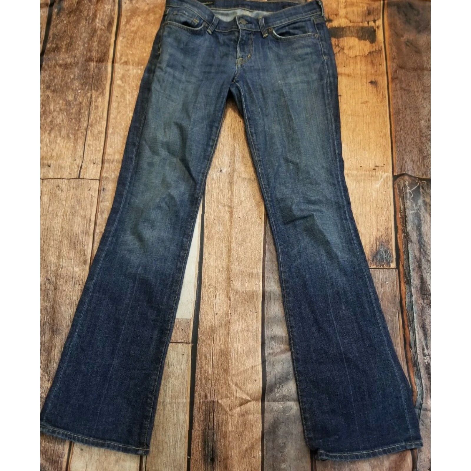 Citizens Of Humanity Womens Sz 28 Citizens of Humanity Kelly #001 Stretch Low Waist Bootcut Jeans USA Blue Size 28" / US 6 / IT 42 - 6 Thumbnail
