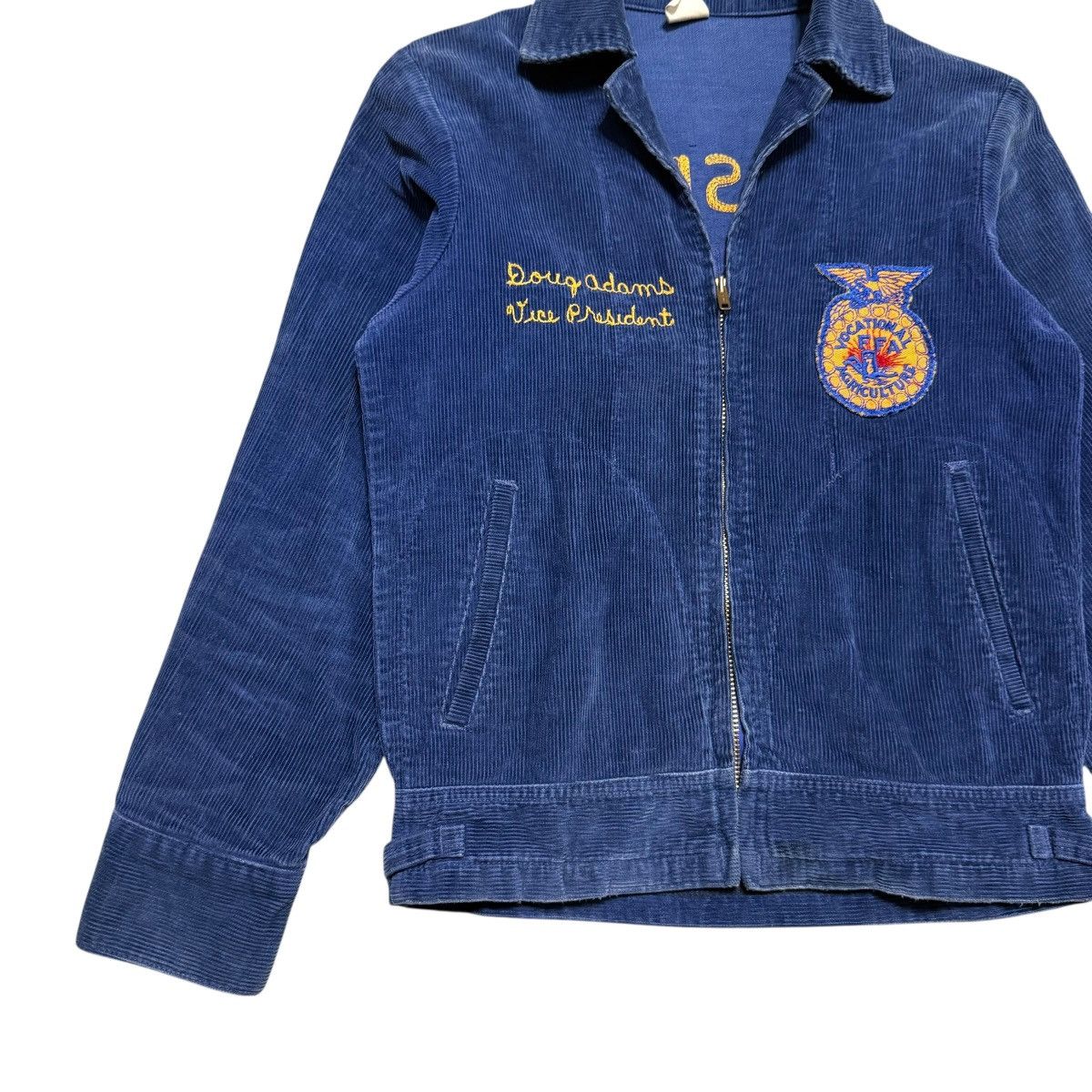Vintage Vtg 60s FFA Louisiana Haughton Talon Zipper Corduroy Jacket Size US XS / EU 42 / 0 - 8 Thumbnail
