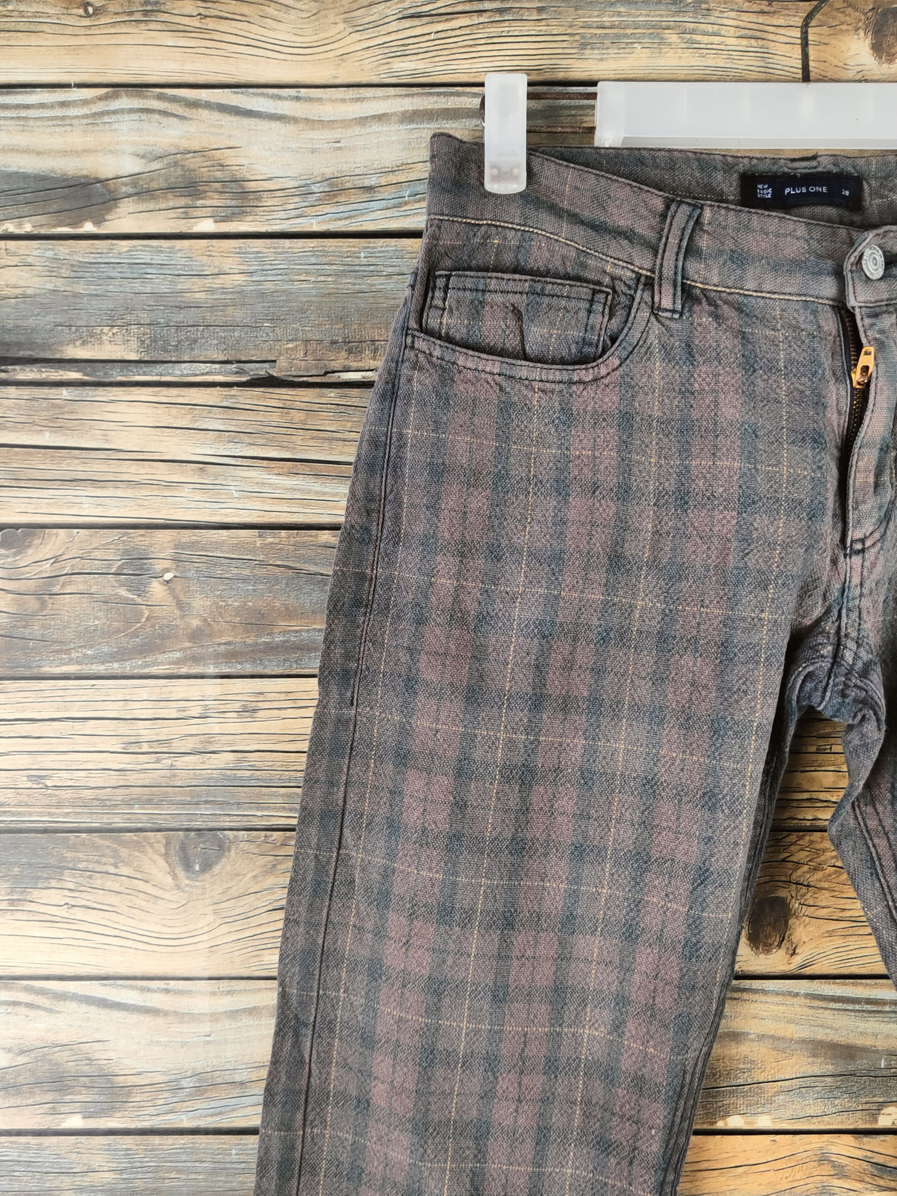 Plus One Clothing DL Plus One Brown Faded Multipocket Casual Pants #46-328 Size 28" / US 6 / IT 42 - 3 Thumbnail