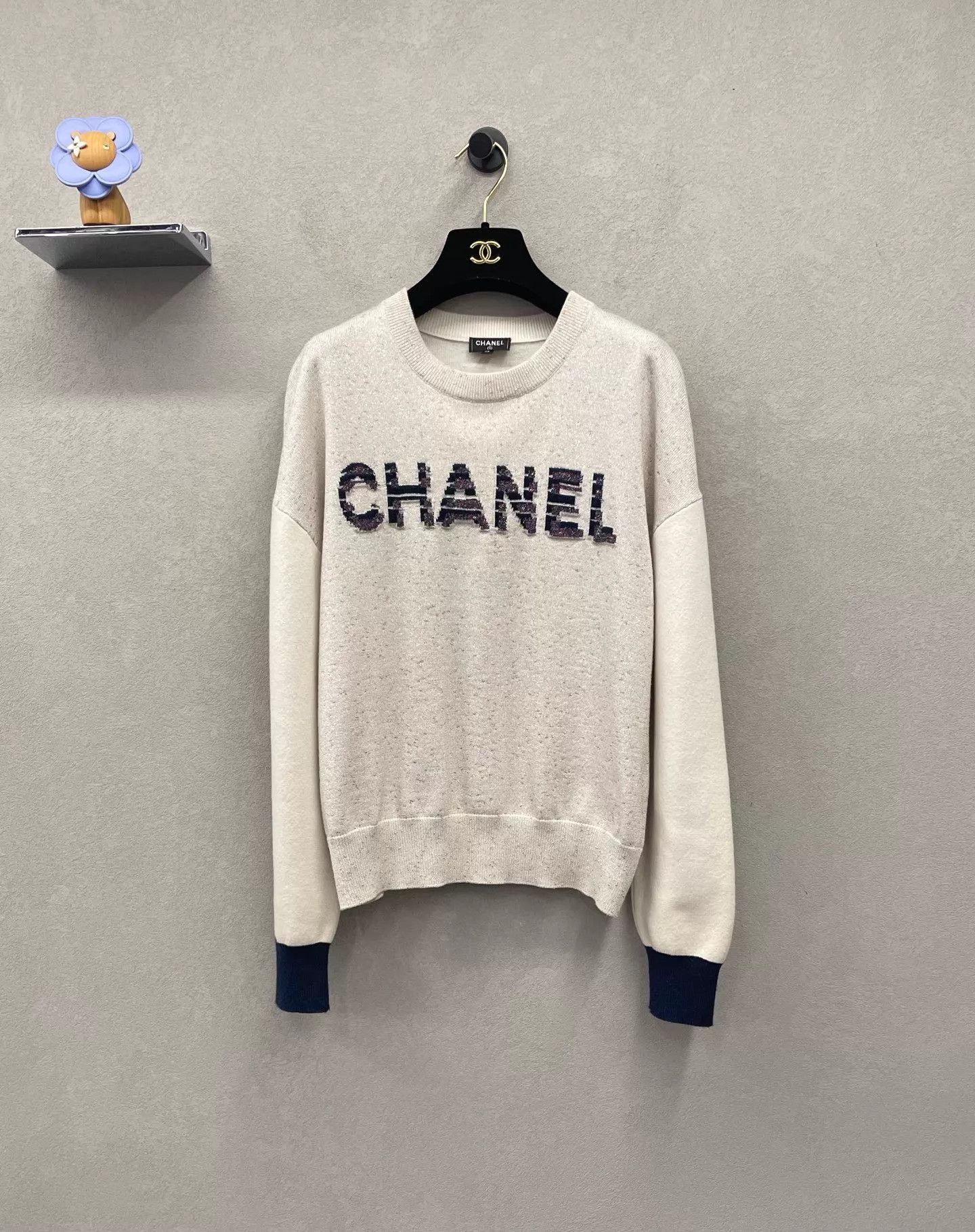 Chanel Chanel LS knit gold thread blend shimmer 40 Size S / US 4 / IT 40 - 1 Thumbnail
