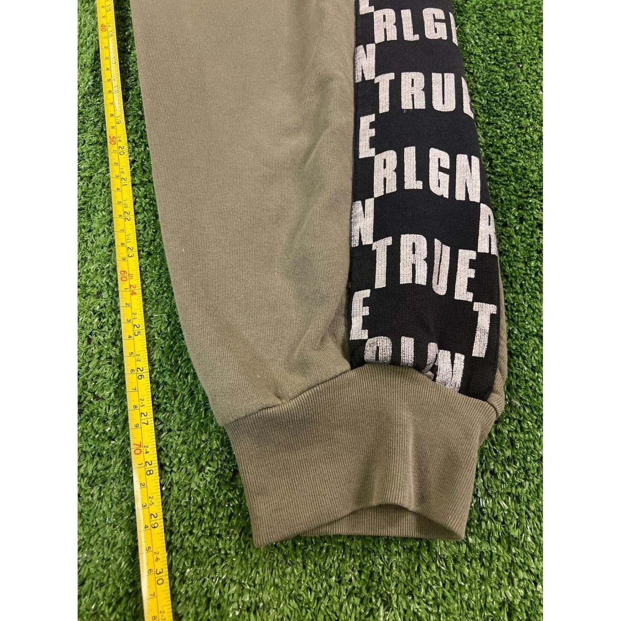 True Religion True Religion Mens 2XL Khaki Green Logo Side Stripe Joggers Size US 36 / EU 52 - 2 Thumbnail