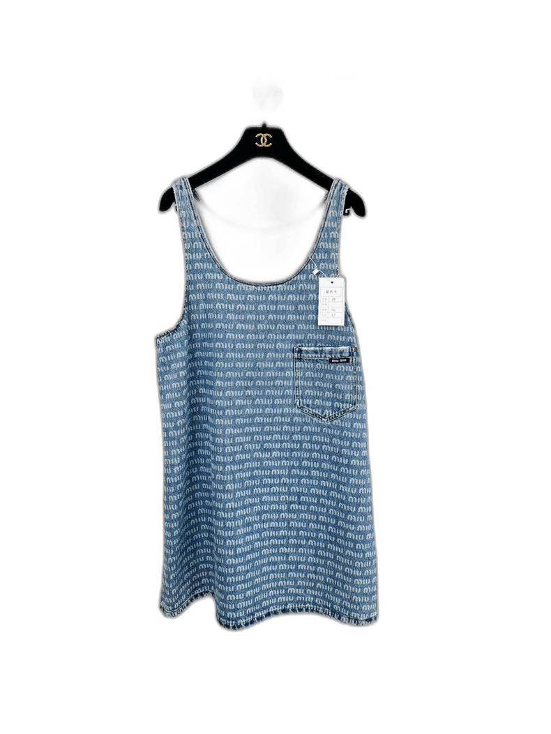 Miumiu Denim Dress Worn Once in Great Condition-2506