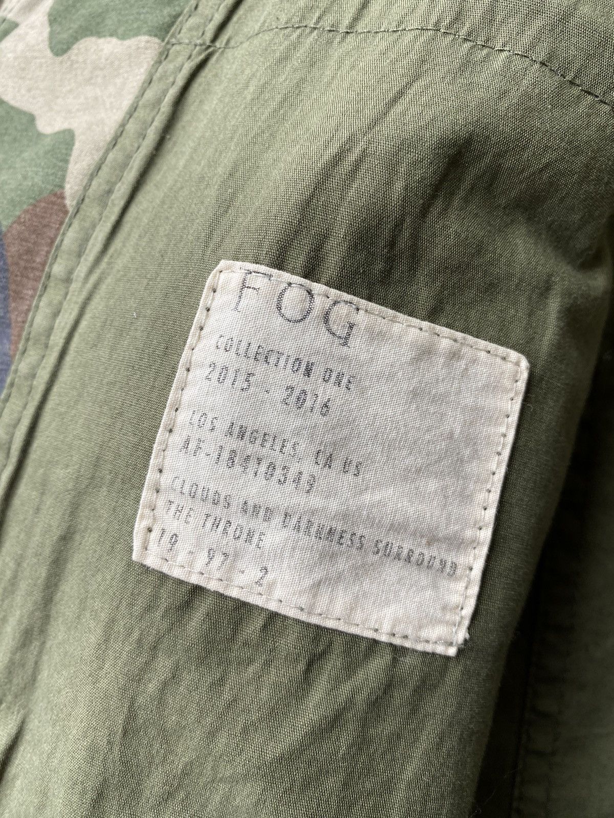 FOG × Fear of God Vintage Fear of God FOG FW15-16 Camouflage Light Jacket Size US M / EU 48-50 / 2 - 12 Thumbnail