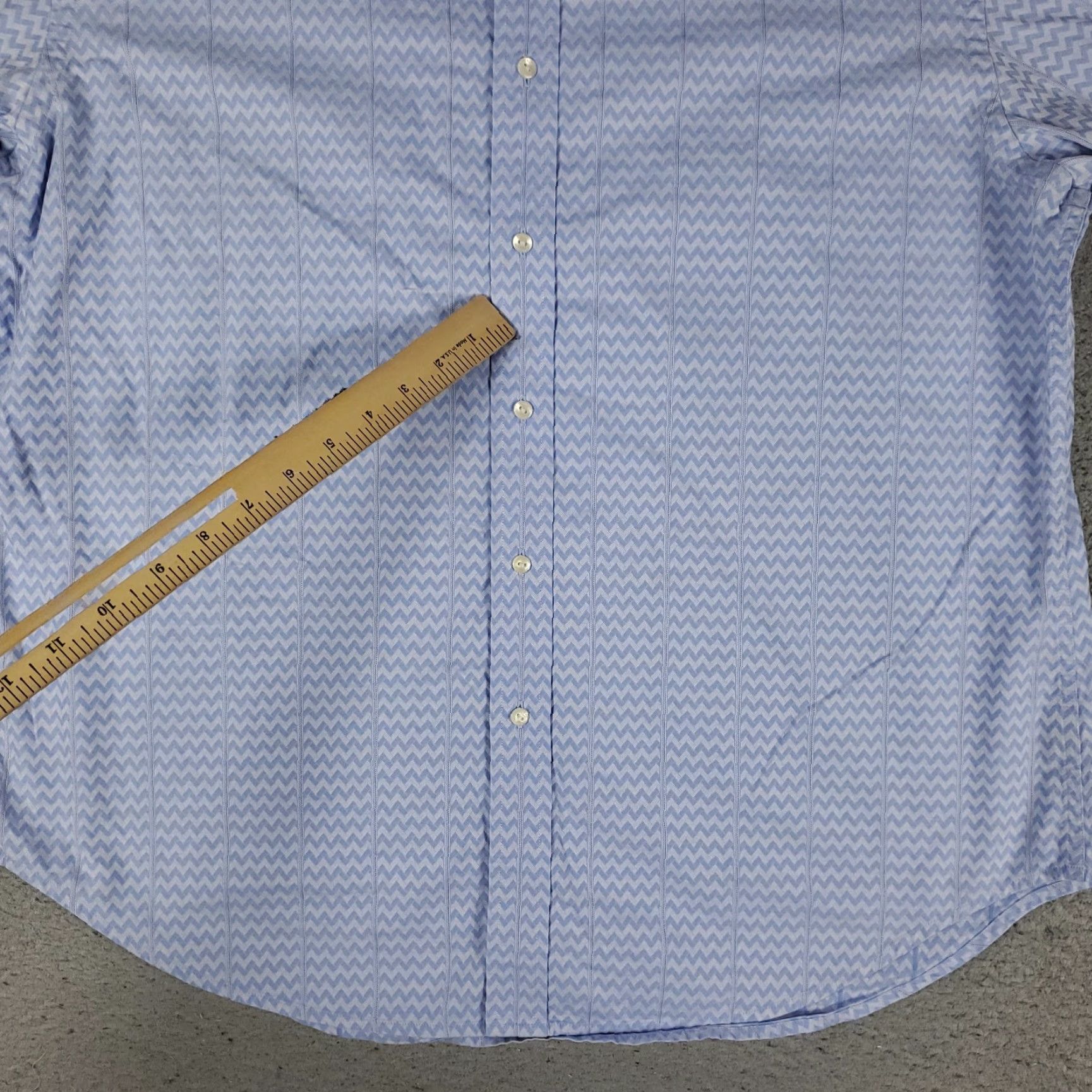Robert Graham Robert Graham Shirt Mens XL Blue Button-Up Long Sleeve French Cuff Size US XL / EU 56 / 4 - 5 Thumbnail