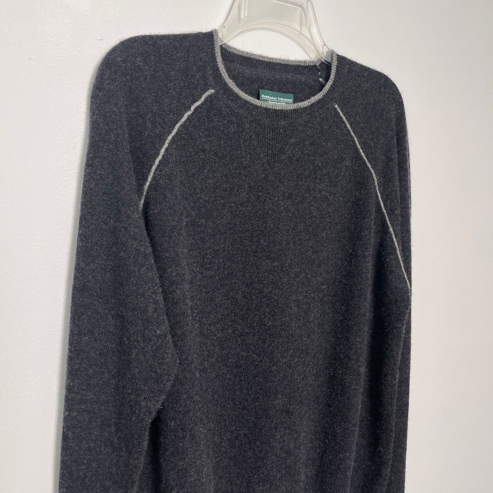 Other Hammacher Schlemmer 100% Cashmere Sweater Grey Washable Size US L / EU 52-54 / 3 - 2 Thumbnail