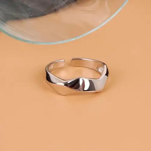 Other Silver Color Irregular Adjustable Ring Size ONE SIZE - 3 Thumbnail