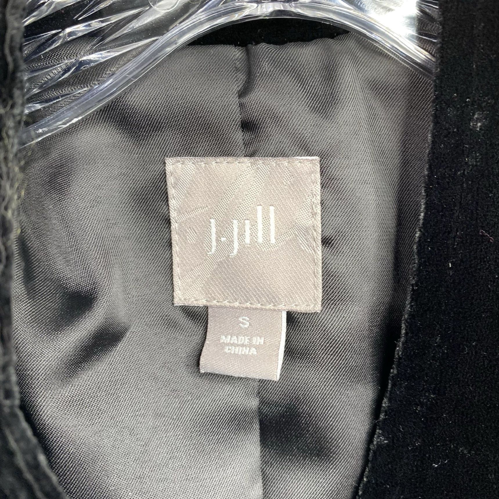 J. Jill J. Jill Crushed Velvet Jacket Sz S Button-Up Double Breasted Blazer Evening Black Velvet Jacket Women S Blazer Jacket Fine Size S / US 4 / IT 40 - 3 Thumbnail