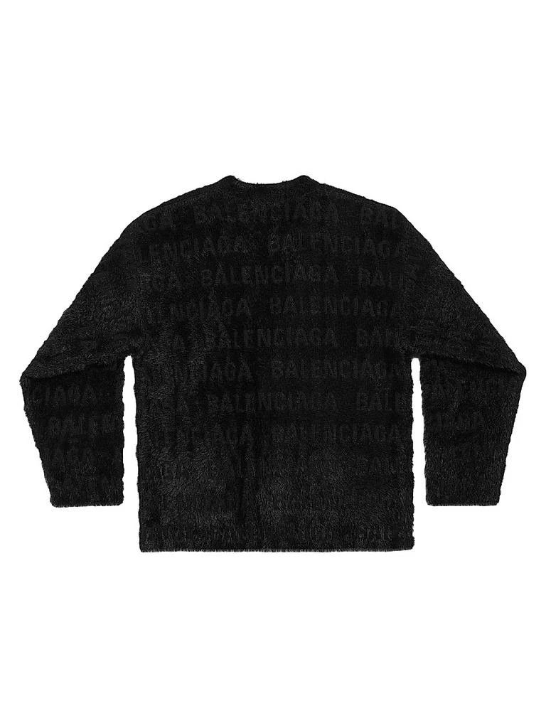 Balenciaga o1tr1nto0226 Bal Horizontal Allover Furry Cardigan In Black Size S / US 4 / IT 40 - 2 Thumbnail