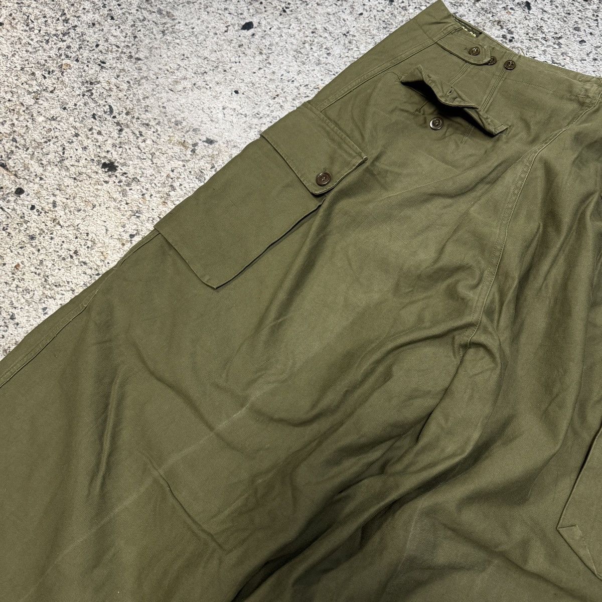 Vintage 60s Dutch Army Heavyweight Wide Leg Canvas Cargo Pants Size US 40 / EU 56 - 17 Thumbnail