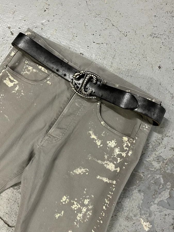 Roberto Cavalli 2000s Cavalli Two Tones Black & Silver Leather Belt Size ONE SIZE - 1 Thumbnail