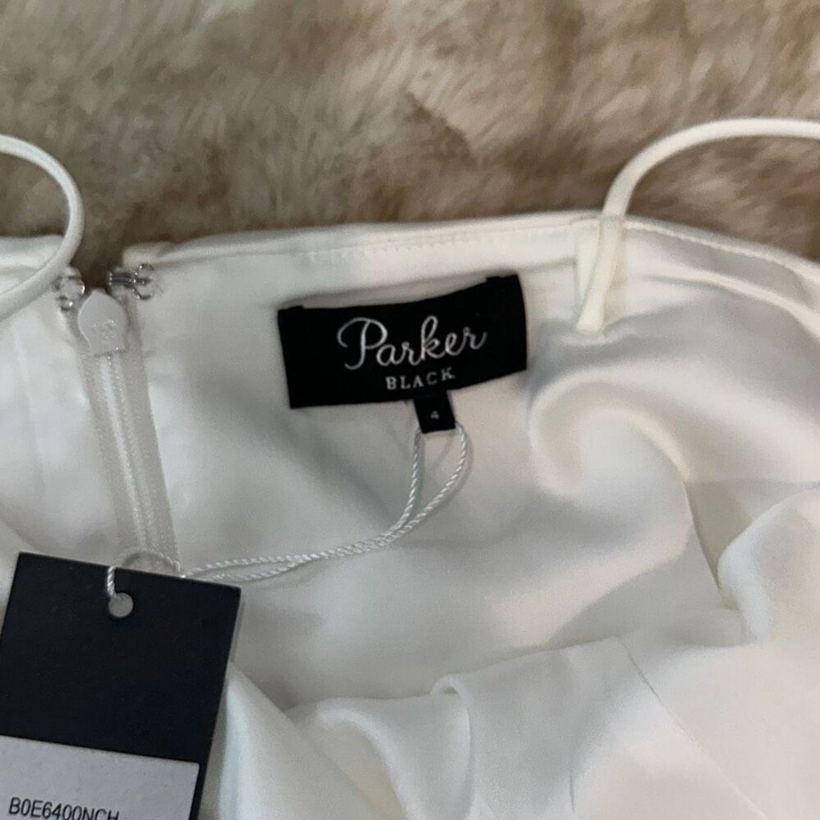Parker Parker Black Aubrey Cowl-Neck Ivory Jumpsuit | Sz 4, NWT Size 27" / US 4 / IT 40 - 6 Thumbnail