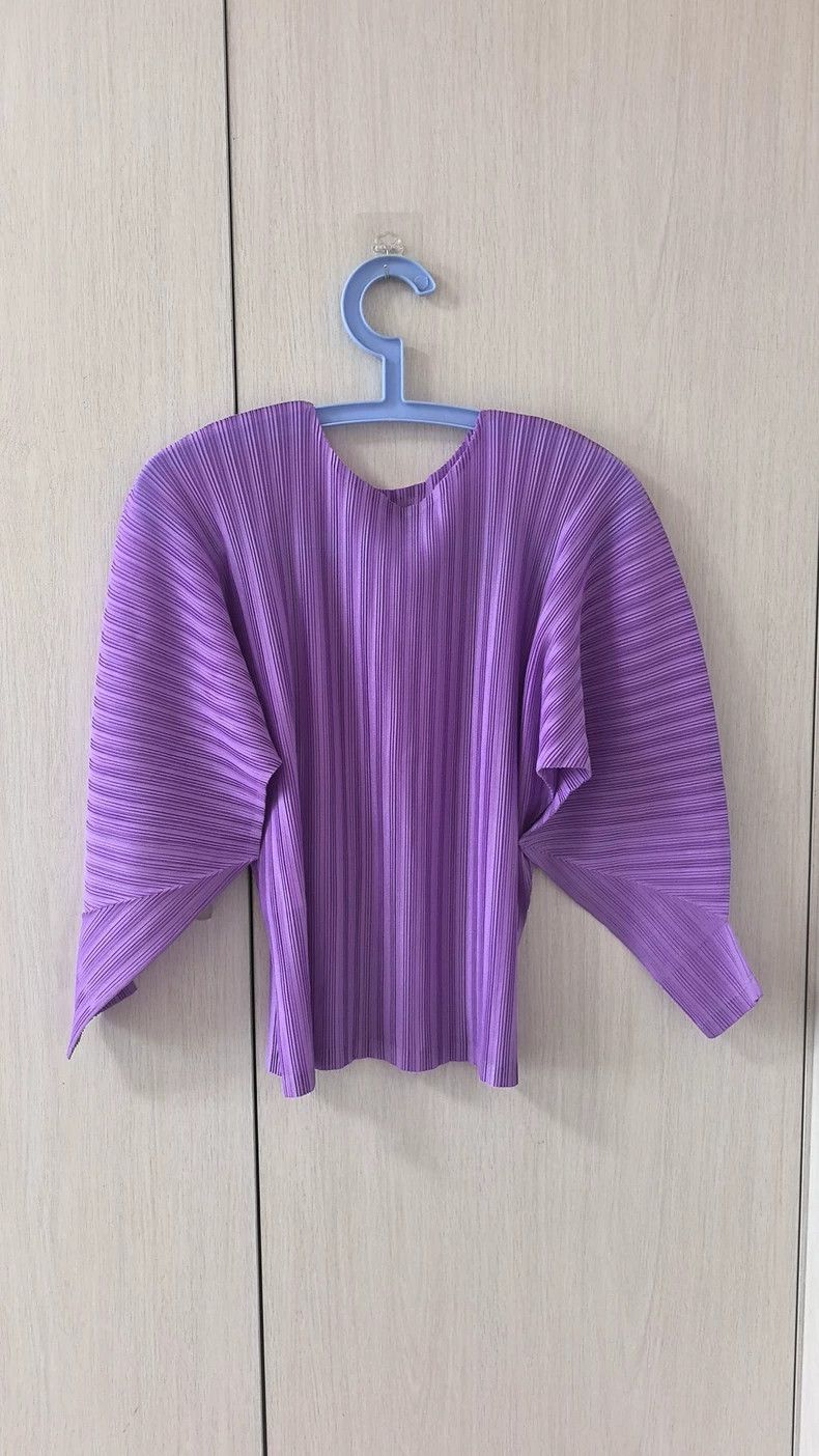 Issey Miyake Issey Miyake size:3 Purple ribbed top with pleated short s Size M / US 6-8 / IT 42-44 - 1 Thumbnail