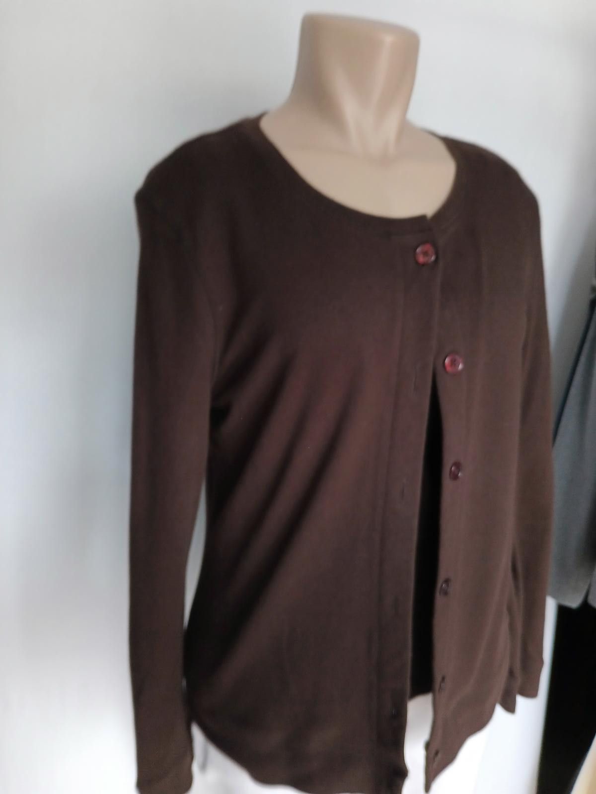 Designer Cozy Brown Cardigan Sweater Set Karen Scott Size S / US 4 / IT 40 - 3 Thumbnail