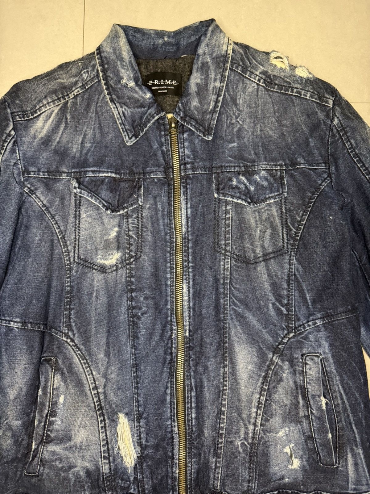 Other Italian Denim Jacket with Sherpa Lining Size US XL / EU 56 / 4 - 2 Thumbnail