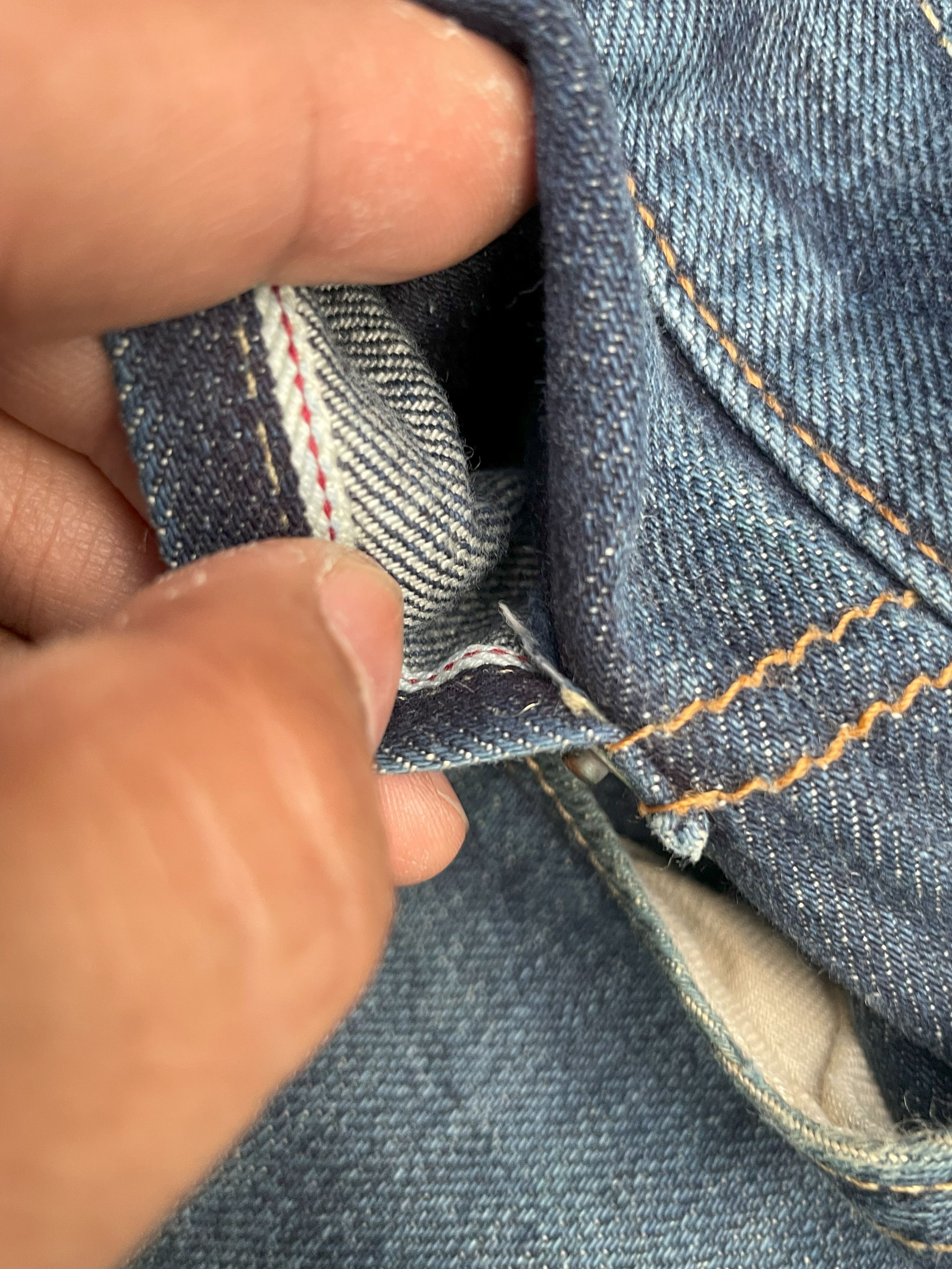 Japanese Brand Uniqlo Redline Selvedge Denim Size US 35 - 6 Thumbnail