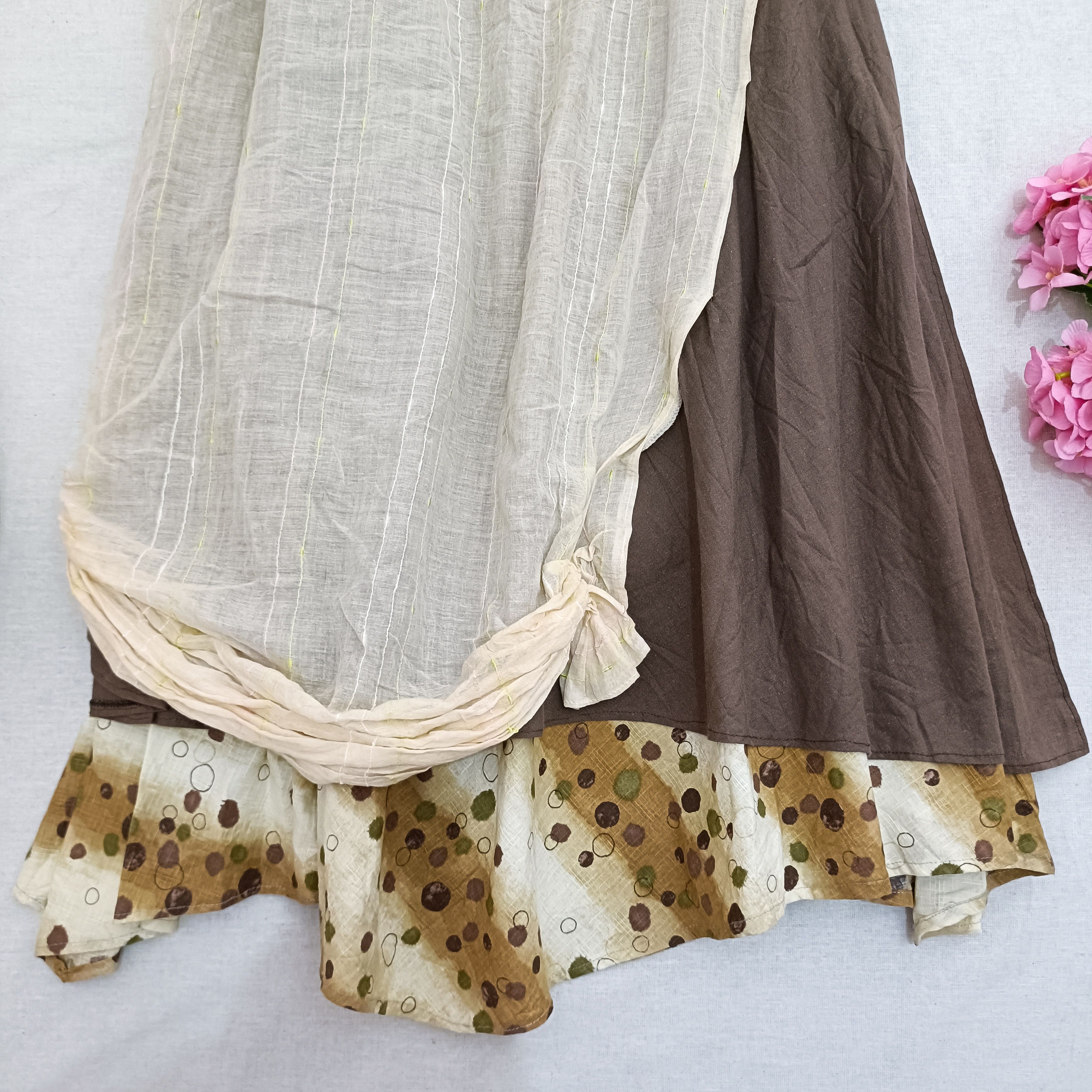 Vintage Japanese Mori Kei Fairy Grunge Layered Skirt Size 26" / US 2 / IT 38 - 4 Thumbnail