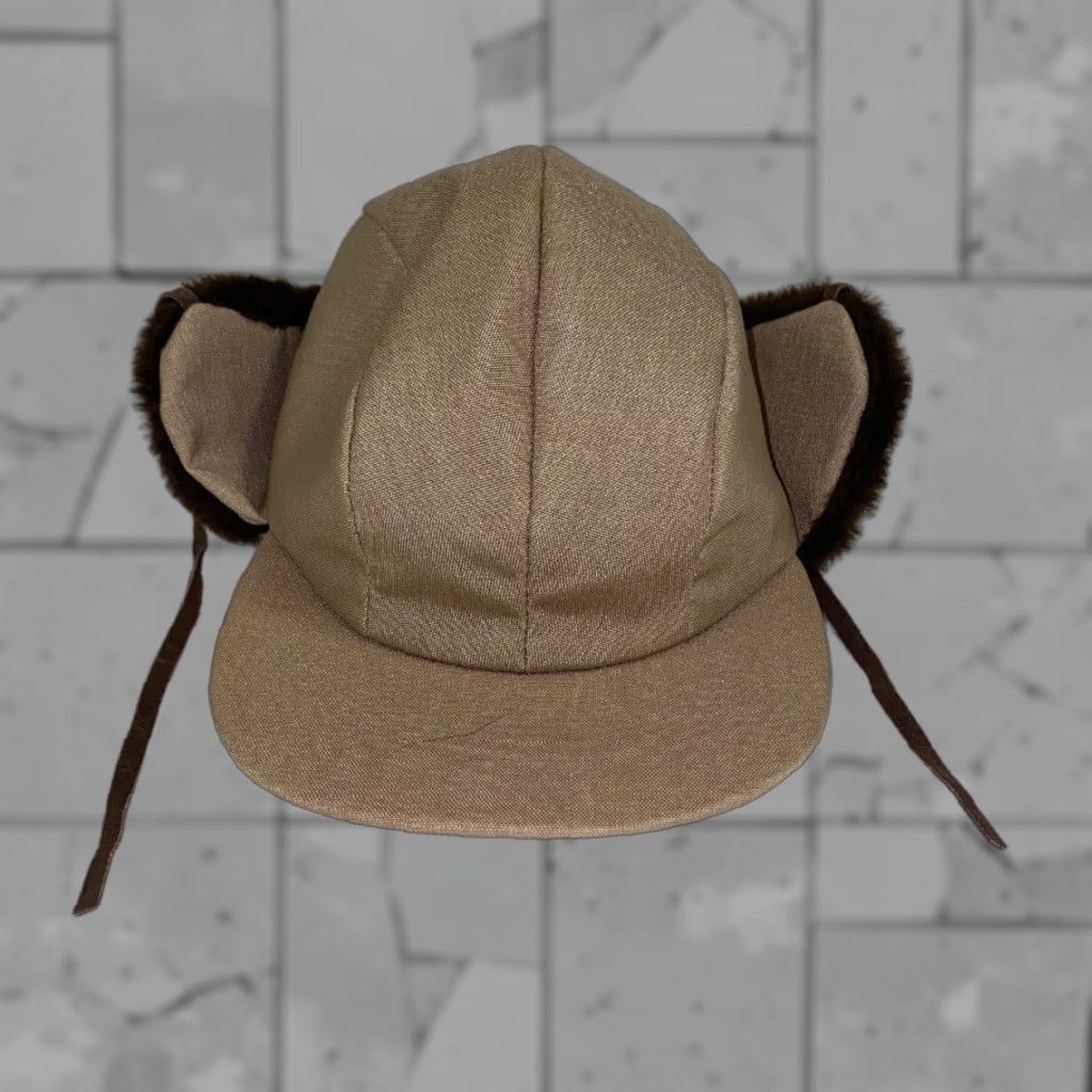 Vintage Broner Winter Hat Quilt Lined Mens M Beige USA Made Hats Size ONE SIZE - 1 Thumbnail