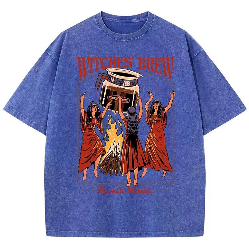 Vintage Retro Washed Tee Witches Brew Size US XL / EU 56 / 4 - 1 Thumbnail