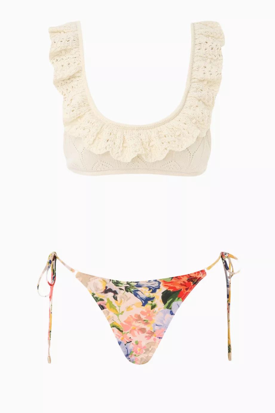 Zimmermann oc11z0725 Alight Frill Knit Scoop Bikini Set in Multicolor Size S / US 4 / IT 40 - 1 Thumbnail