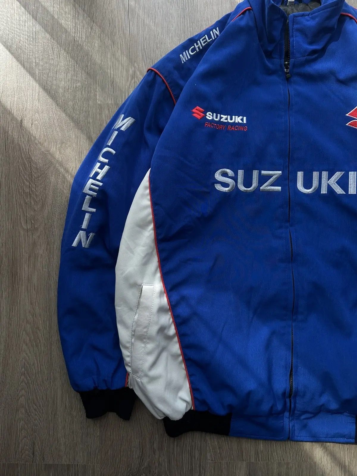 Vintage Vintage Racing Blue Jacket Suzuki Y2k Size US L / EU 52-54 / 3 - 5 Thumbnail