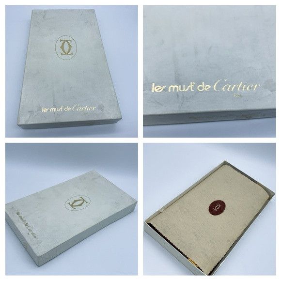 Cartier Cartier Les Must de Cartier Burgundy Leather Calfskin Clutch Size ONE SIZE - 14 Thumbnail