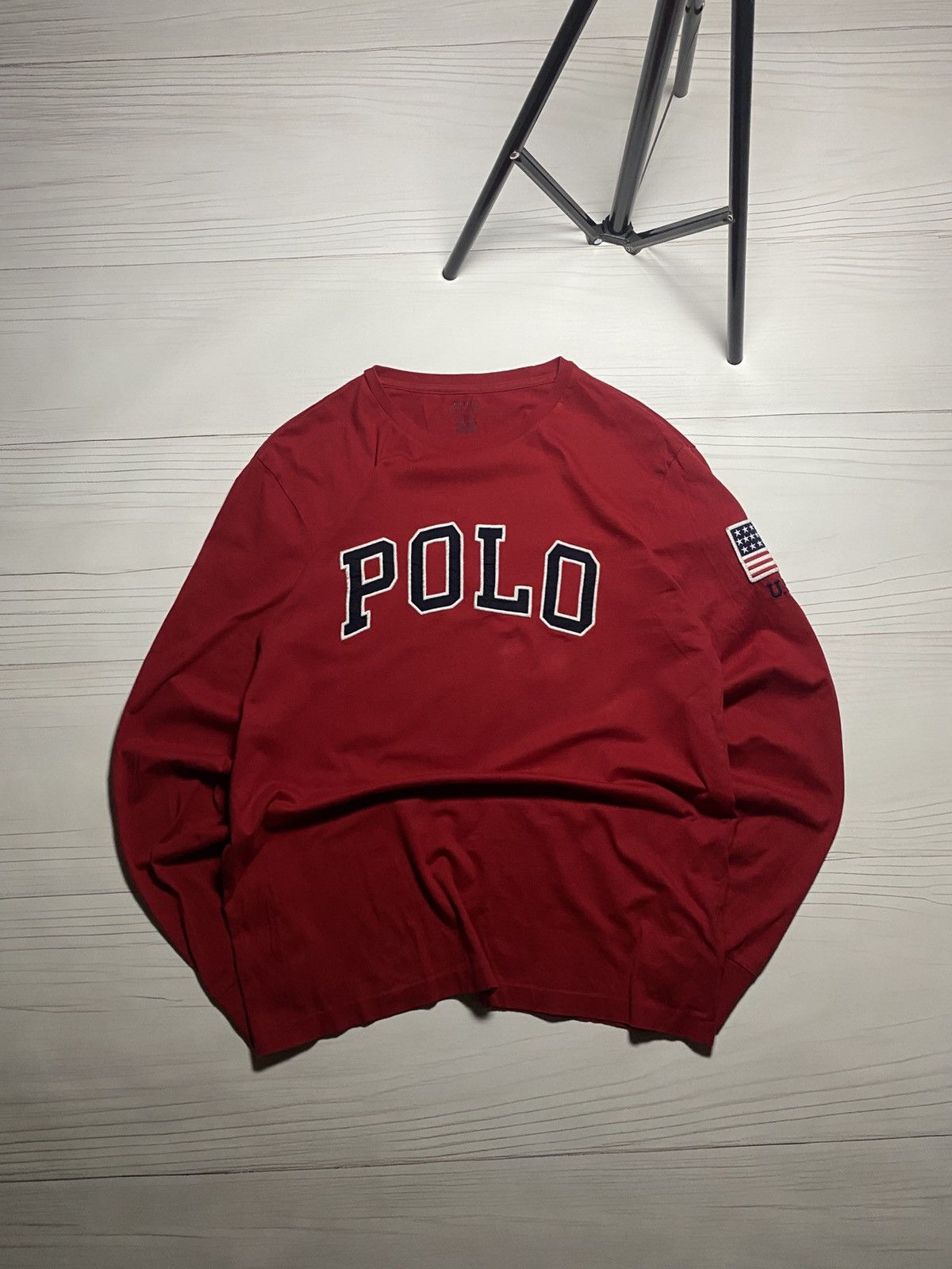 Polo Ralph Lauren × Vintage Vintage Polo Ralph Lauren Big Logo USA patch y2k Long sleeve Size US M / EU 48-50 / 2 - 1 Thumbnail