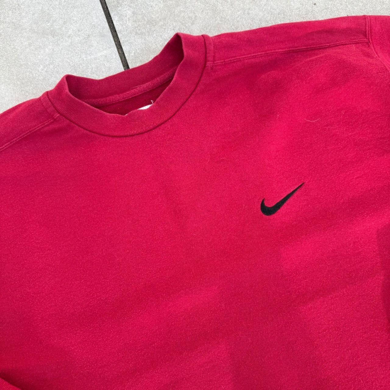 Nike Nike Vintage 90s Sweatshirt Red Crewneck Red Tag Vintage Size US L / EU 52-54 / 3 - 4 Thumbnail