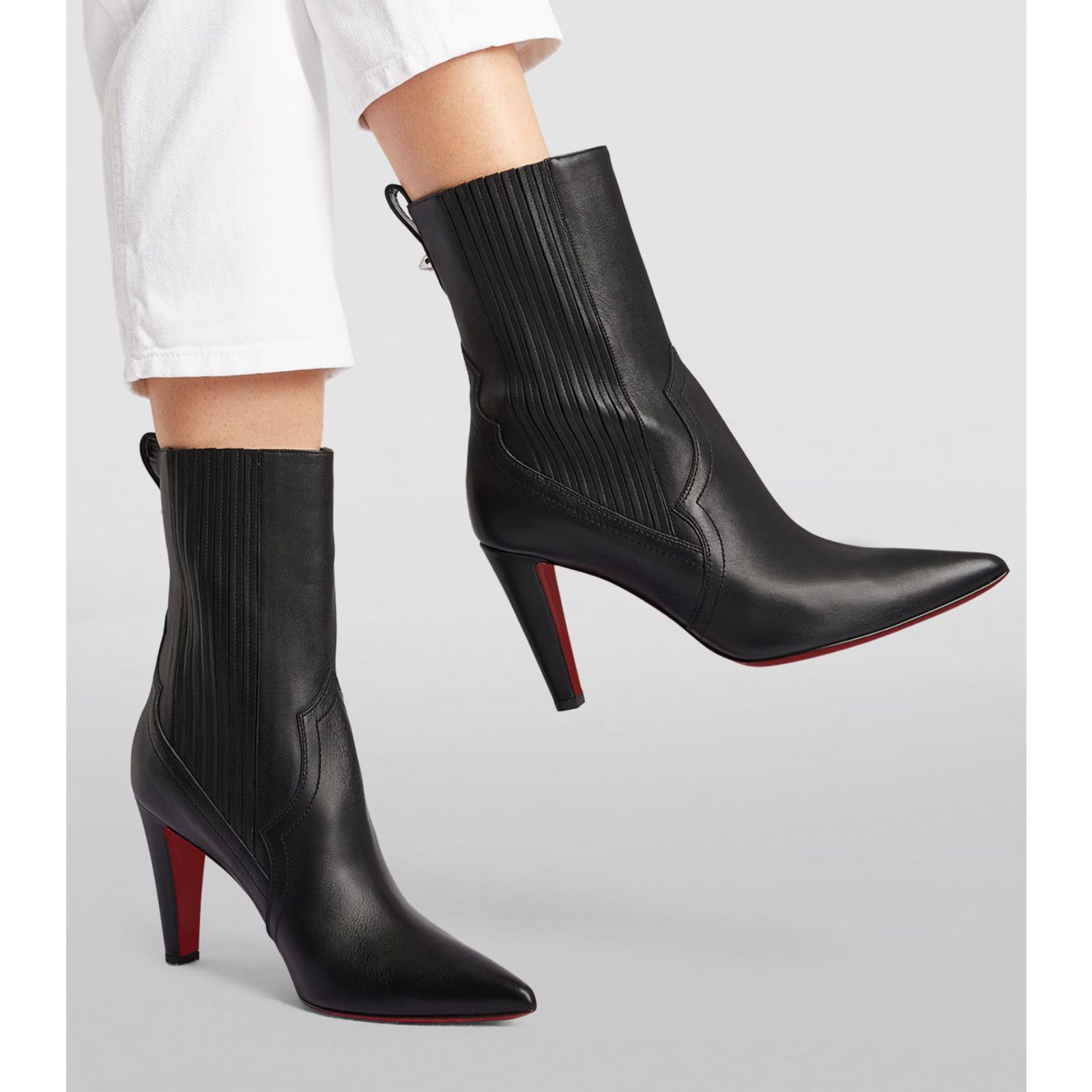 Christian Louboutin Christian Louboutin Santigag 85 Calf Leather W Ankle 37.5 Size US 7.5 / IT 37.5 - 7 Thumbnail