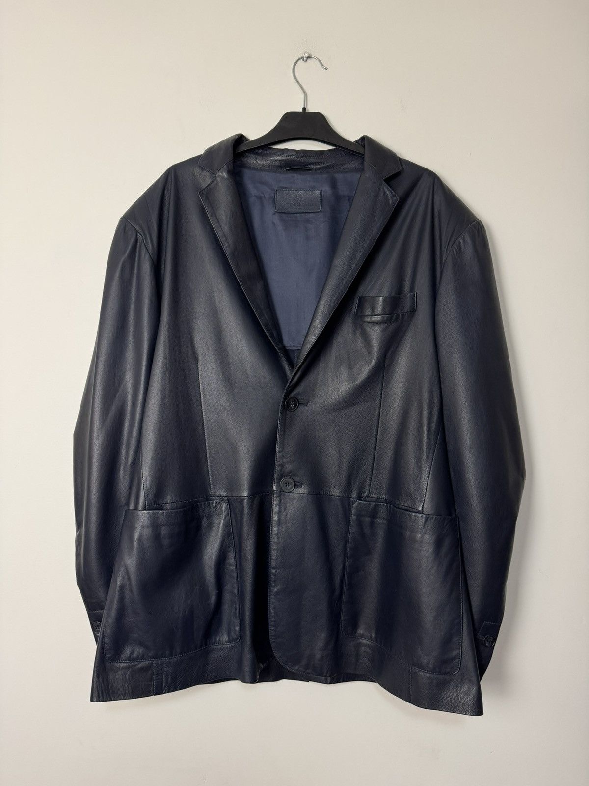 Bruno Magli Bruno Magli Real Leather Blazer Luxury Italian Designer Size 48R - 1 Thumbnail
