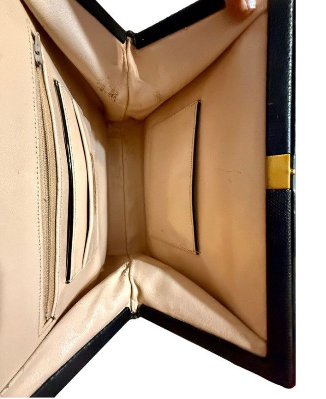 Other Vintage Crouch & Fitzgerald Black Reptile Leather Handbag Size ONE SIZE - 9 Thumbnail