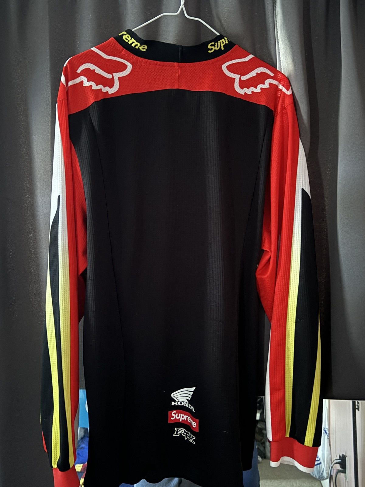 Supreme Supreme x fox x honda racing moto jersey top | Grailed