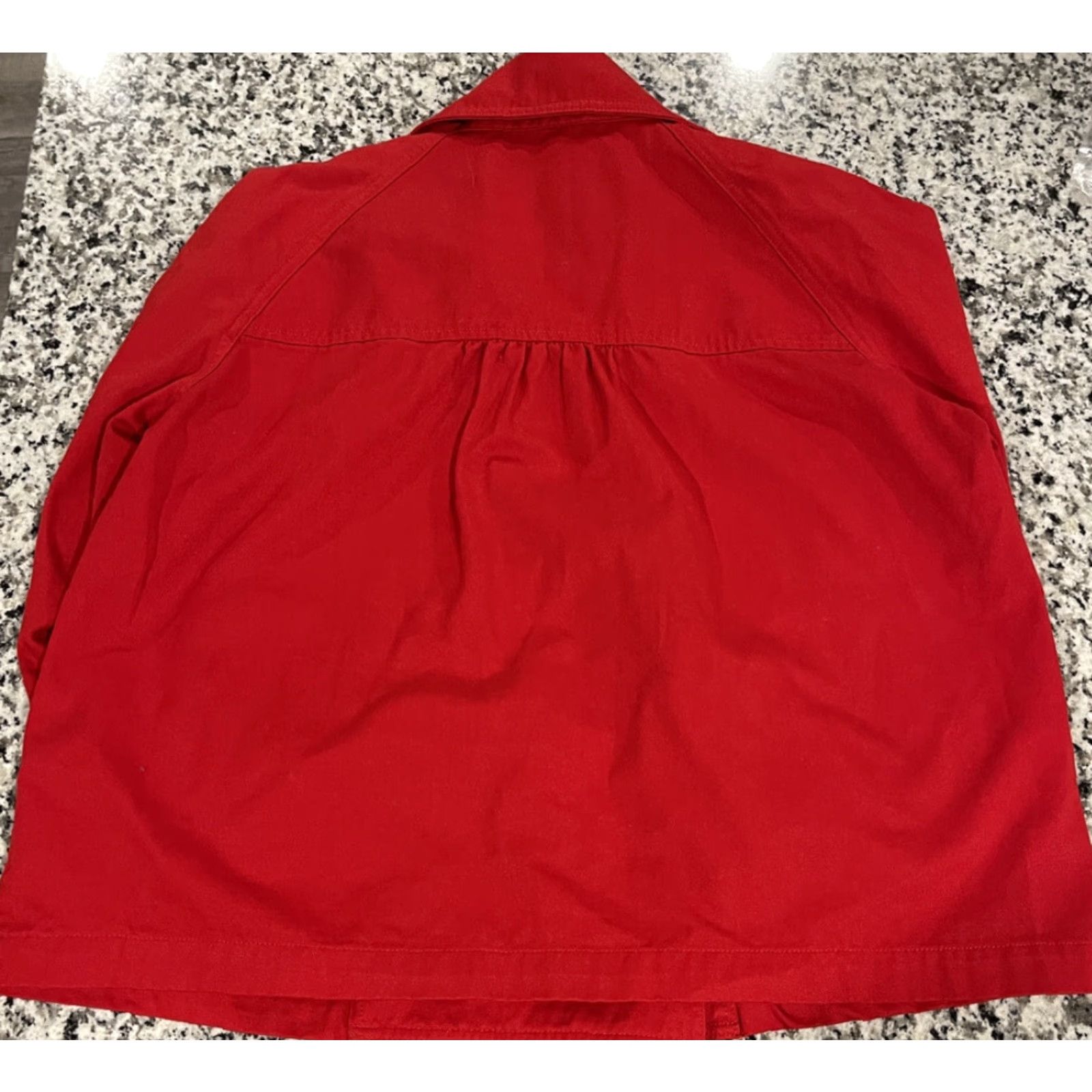 Ralph Lauren Lauren Ralph Lauren Womens Jacket Double Breasted Gold Tone Buttons Pockets Lg Red Cotton Cardigan? Size L / US 10 / IT 46 - 7 Thumbnail