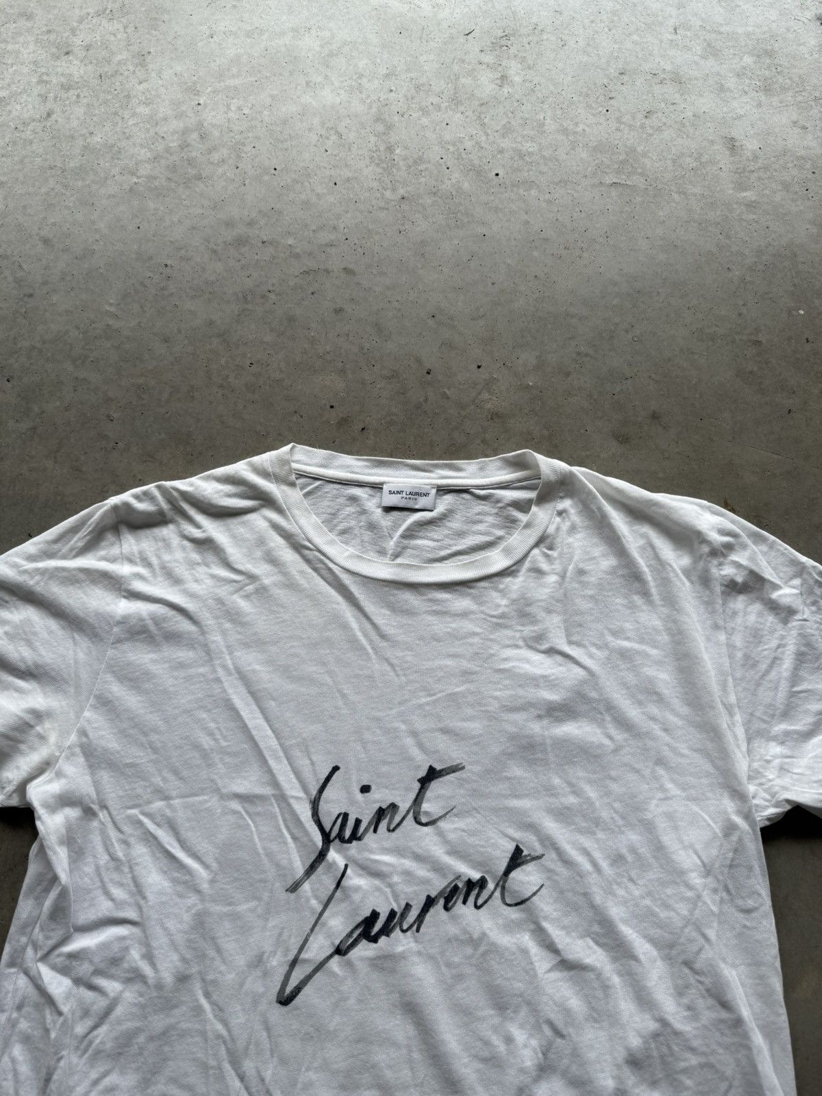 Saint Laurent Paris Saint Laurent Paris 2017 Script Shirt Size US XS / EU 42 / 0 - 3 Thumbnail