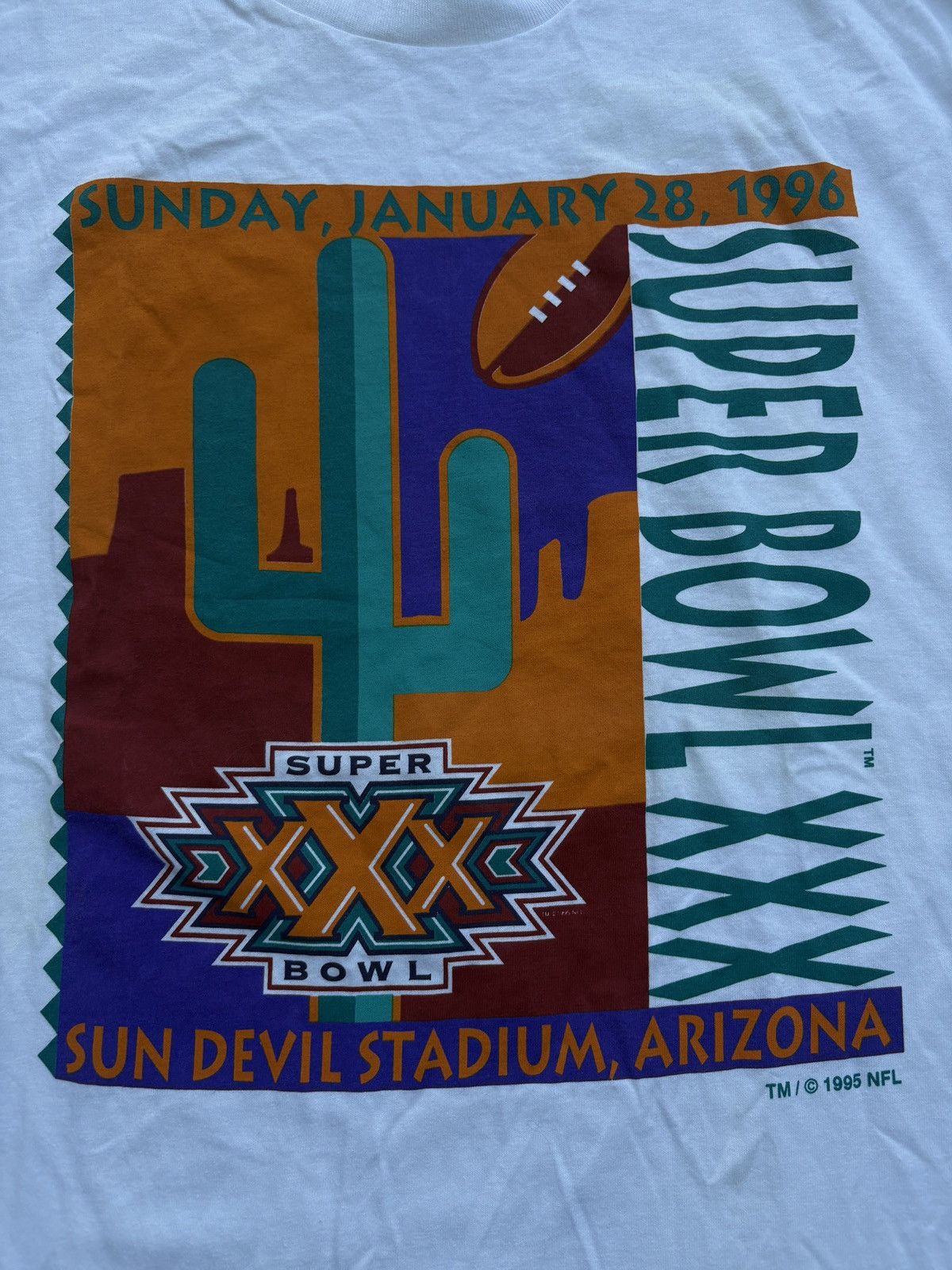 NFL Vintage 1996 NFL “Super Bowl XXX” White T-Shirt Size XXL Size US XXL / EU 58 / 5 - 4 Thumbnail